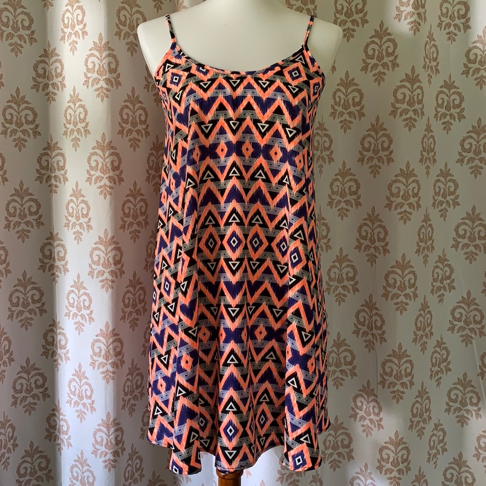 Aqua summer sun dress M